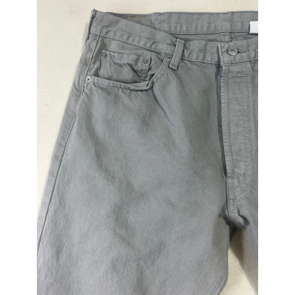 Levis 501 Original Fit Grey Denim Jeans Mens Straight Leg Button Fly 100 Cotton